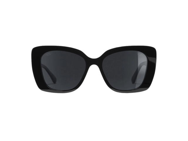 Chanel Chanel Squared Sunglasses In Acetate And Strass Black Frame With Grey Polarized Lenses - view 1