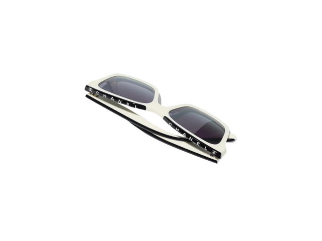 Chanel Chanel Sunglasses Square In White Acetate Frame With Grey Lenses - view 4