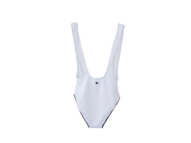 Chanel Chanel Swimsuit Ribbed Stretch Jersey White & Black - view 1