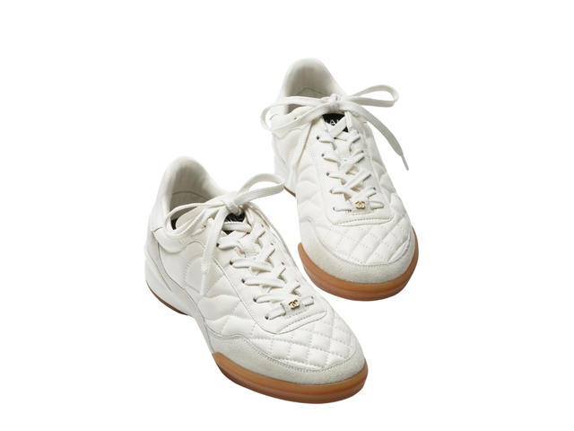 Chanel Chanel Trainers In Calfskin And Suede Calfskin White (W) - view 2