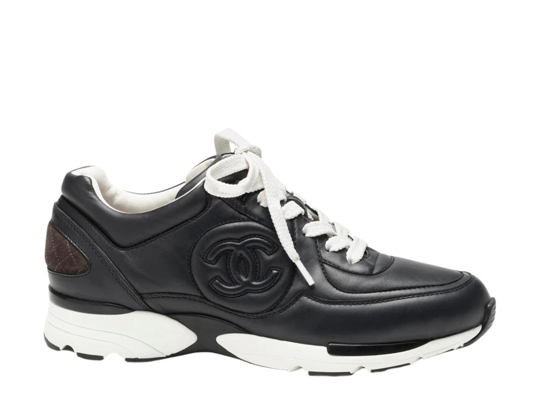 Chanel Chanel Trainers In Calfskin Dark Grey (W)