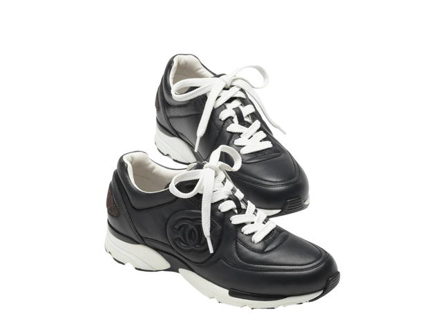 Chanel Chanel Trainers In Calfskin Dark Grey (W) - view 2