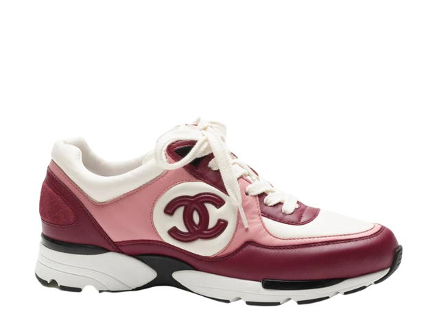 Chanel Chanel Trainers In Calfskin Light Burgundy-White-Pink (W) - view 1