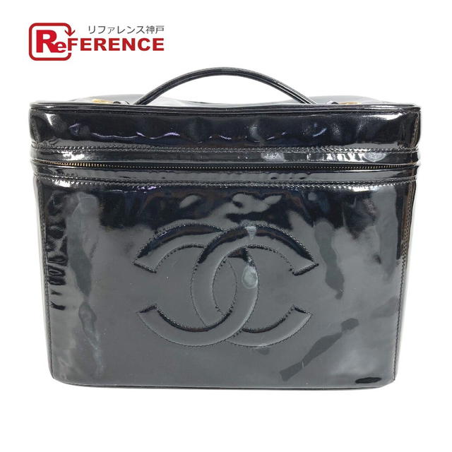 Chanel CHANEL vintage CC Vanity Bag 2WAY Shoulder Bag Hand Bag Patent Leather Black - view 1