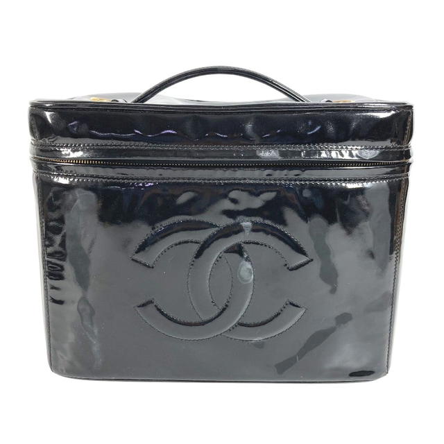Chanel CHANEL vintage CC Vanity Bag 2WAY Shoulder Bag Hand Bag Patent Leather Black - view 2