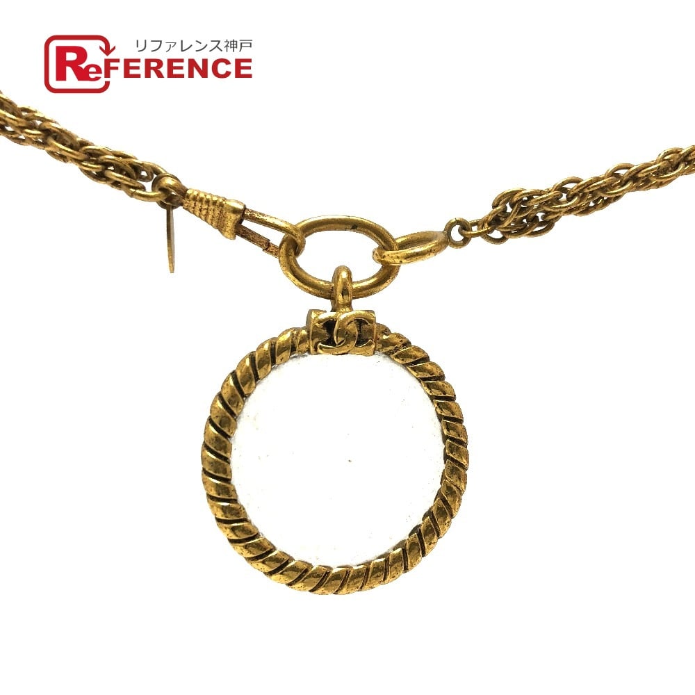 Chanel CHANEL vintage Loupe Necklace Metal Gold