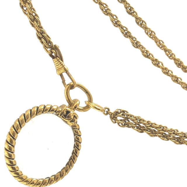 Chanel CHANEL vintage Loupe Necklace Metal Gold - view 4