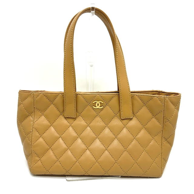 Chanel CHANEL Wild stitch With bag pouch Tote Bag Calfskin Beige - view 2