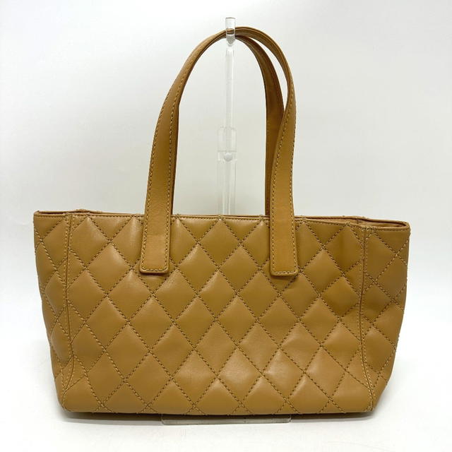 Chanel CHANEL Wild stitch With bag pouch Tote Bag Calfskin Beige - view 3