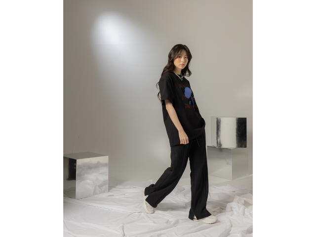 CHEMISE CHEMISE Are you in love Black T-Shirt - view 3
