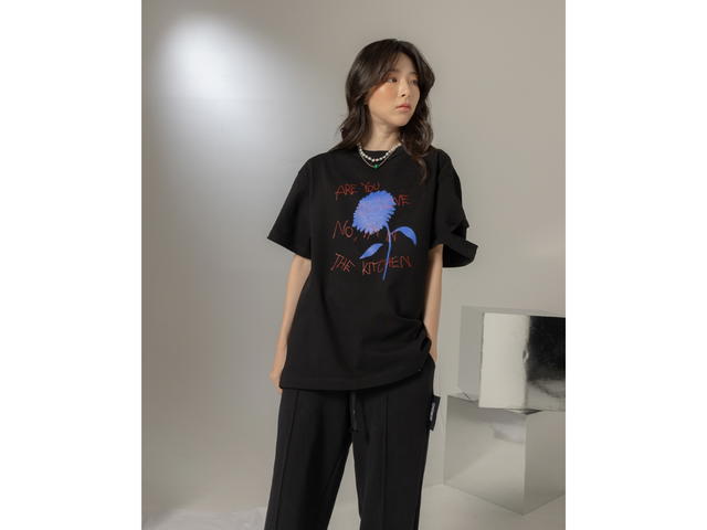 CHEMISE CHEMISE Are you in love Black T-Shirt - view 4