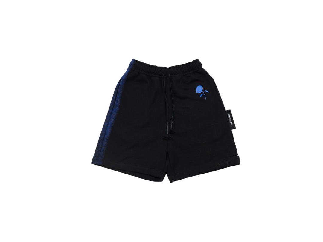 CHEMISE CHEMISE Blue Flower Black Shorts