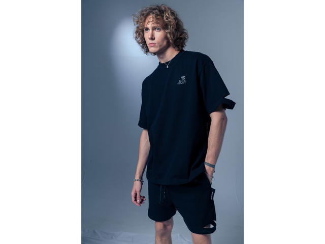 CHEMISE CHEMISE Blue Flower Black Shorts - view 5