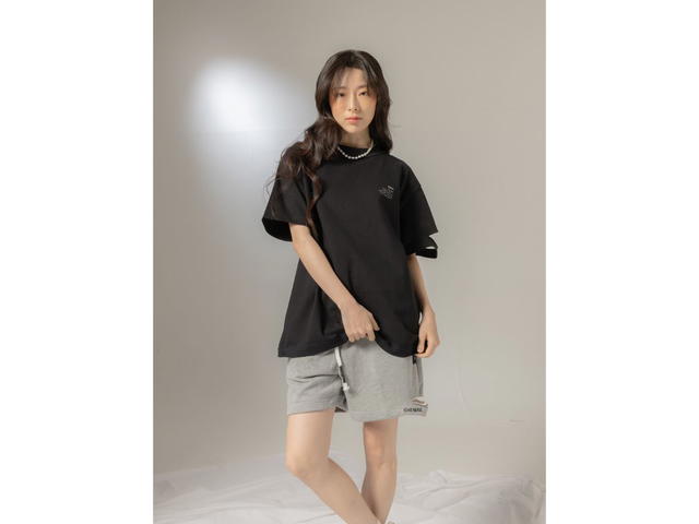 CHEMISE CHEMISE Blue Poem Grey Topdye Shorts - view 4
