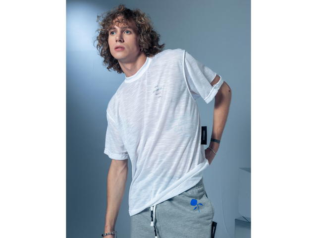 CHEMISE CHEMISE Blue Poem Grey Topdye Shorts - view 5