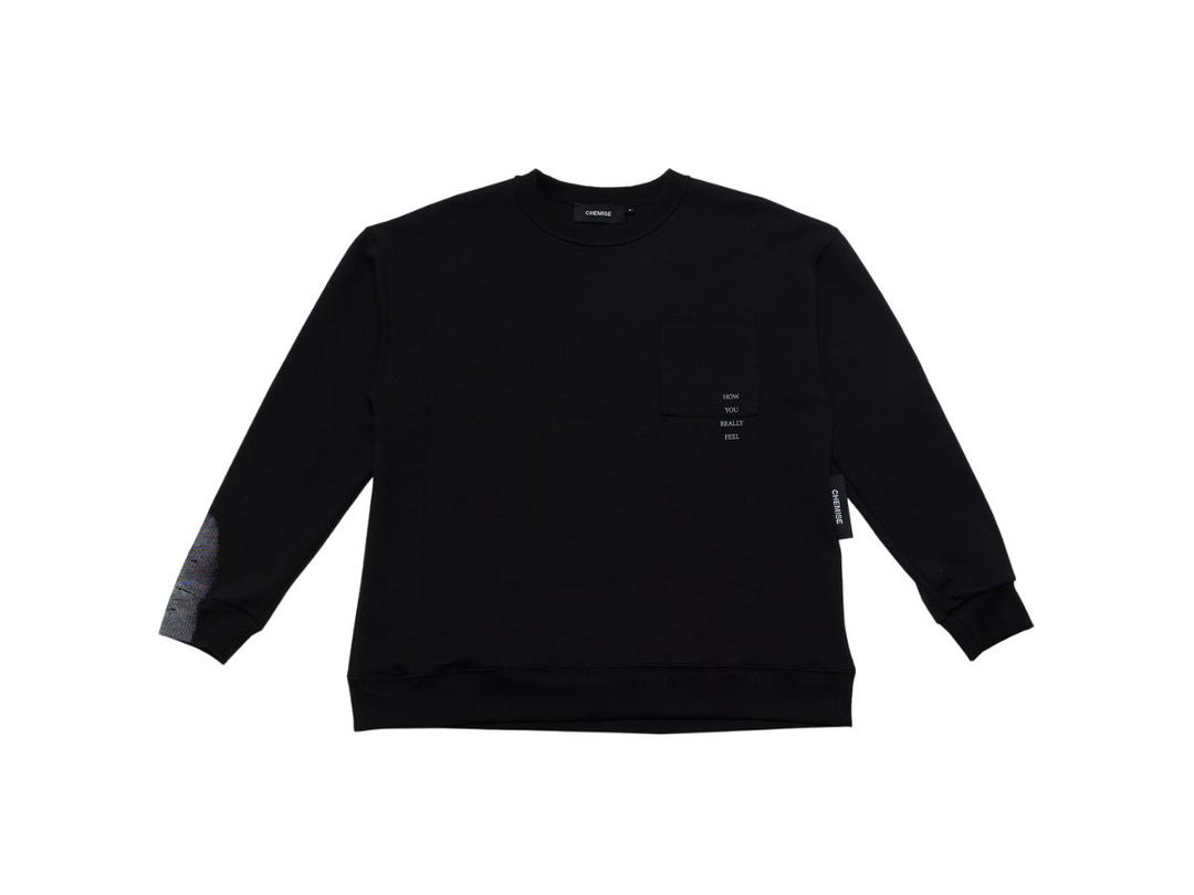 CHEMISE CHEMISE How You Really Feel Black Sweater
