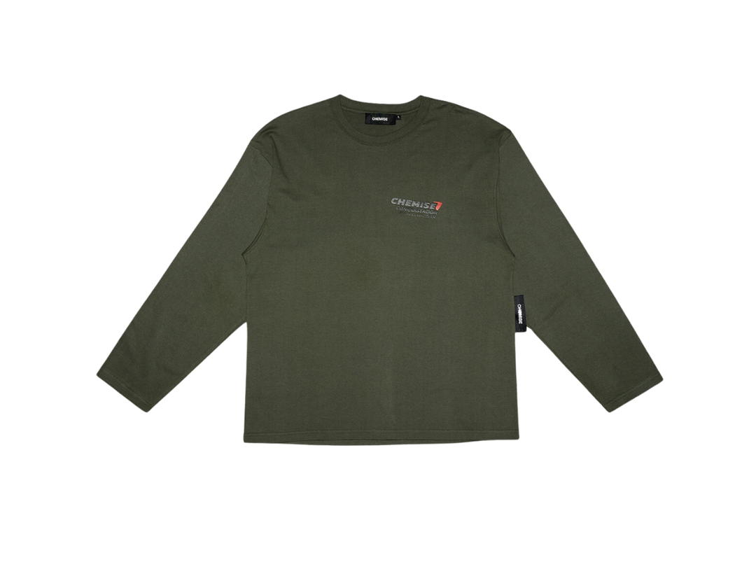CHEMISE CHEMISE Lewis Dark Green Long Sleeve T-Shirt