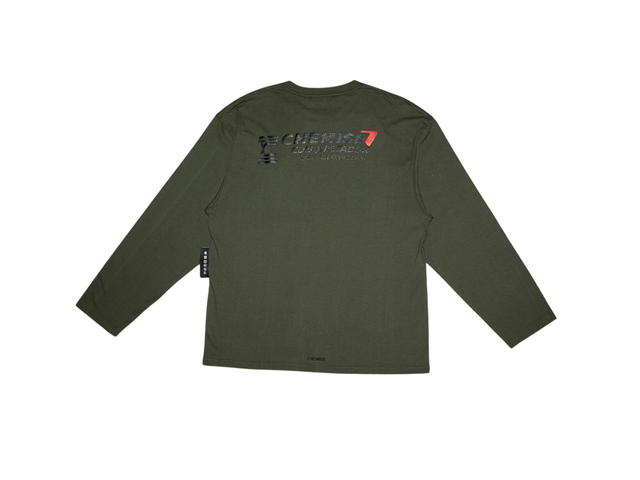 CHEMISE CHEMISE Lewis Dark Green Long Sleeve T-Shirt - view 2
