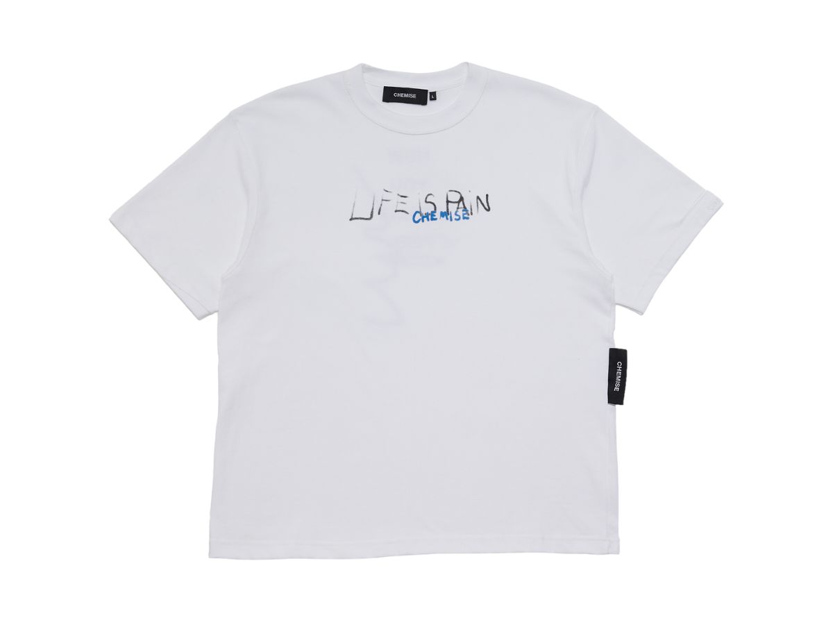 Chemise Chemise Life Is Pain White T-Shirt
