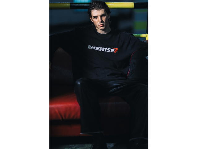 CHEMISE CHEMISE Multi Logo Black Long Sleeve T-Shirt - view 3