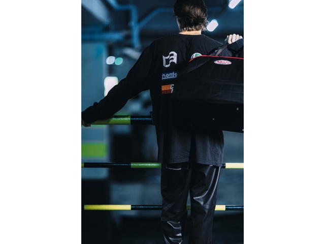 CHEMISE CHEMISE Multi Logo Black Long Sleeve T-Shirt - view 5