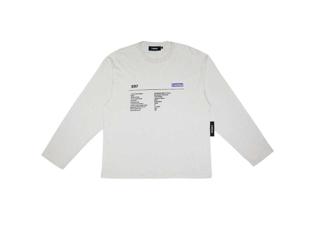 CHEMISE CHEMISE My Team Grey Long Sleeve T-Shirt