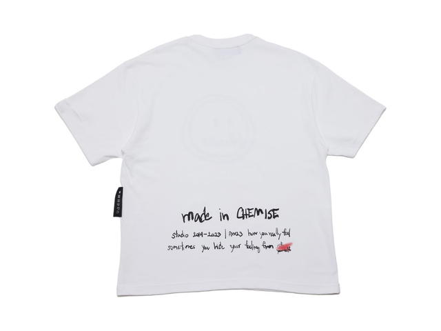 CHEMISE CHEMISE Smiley Drawing White T-Shirt - view 2