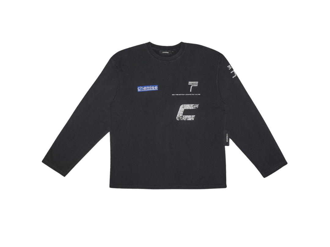 CHEMISE CHEMISE Sparco Logo Black Long Sleeve T-Shirt