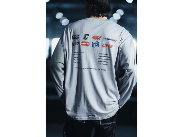 CHEMISE CHEMISE Stat-Board Grey Long Sleeve T-Shirt - view 3