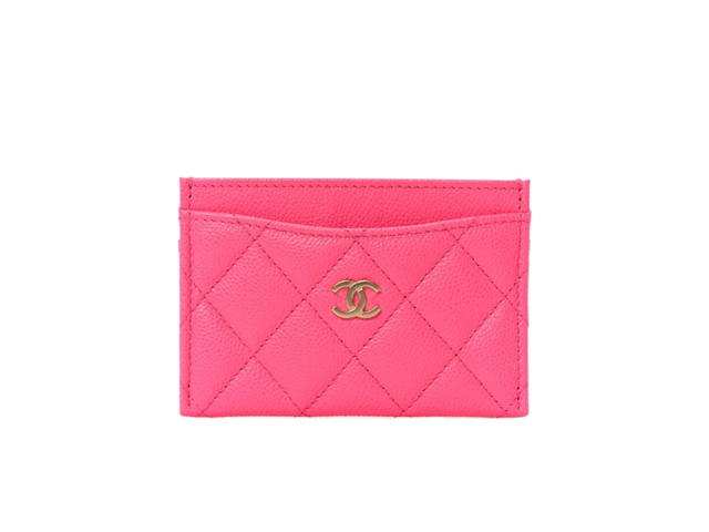 Chanel Chanel Caviar Quilted Card Holder Fuchsia - view 1