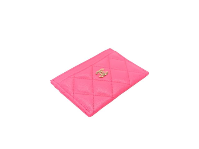Chanel Chanel Caviar Quilted Card Holder Fuchsia - view 3