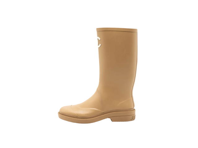 Chanel Chanel Wellington Rain Boots Rubber Beige - view 2