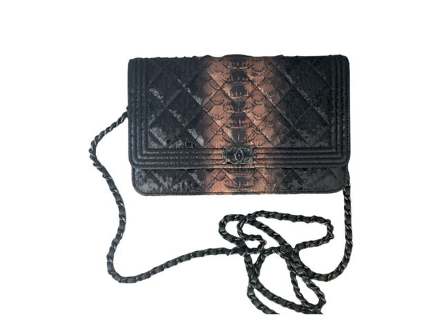 Chanel Chanel Boy Wallet on Chain Python Black - view 1