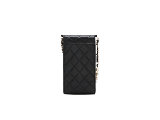 Chanel Chanel Small Flap Phone Bag Pearl Chain Black - view 2