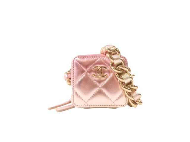 Chanel Chanel Mini Lambskin Coco Punk Cube Clutch With Chain Pink - view 1