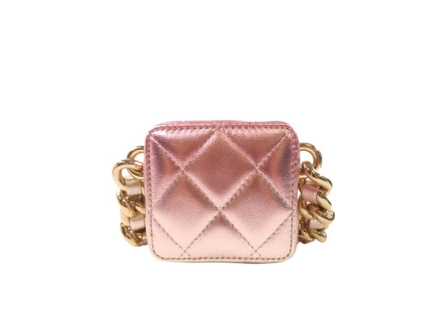 Chanel Chanel Mini Lambskin Coco Punk Cube Clutch With Chain Pink - view 2