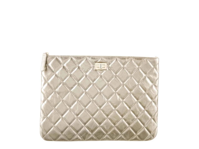 Chanel Chanel Reissue O-Case In Metallic Leather With Gold-Tone Hardware Metallic Gold - view 1