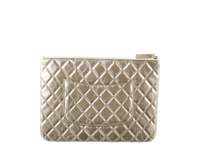 Chanel Chanel Reissue O-Case In Metallic Leather With Gold-Tone Hardware Metallic Gold - view 3