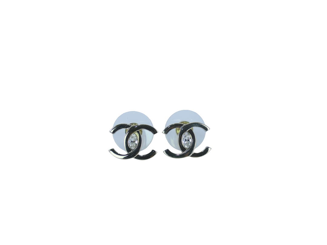 Chanel Chanel CC Earrings Gold Metal