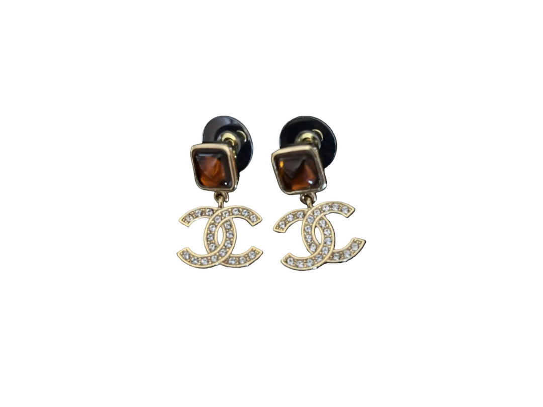 Chanel Chanel CC earrings In Gold Metal