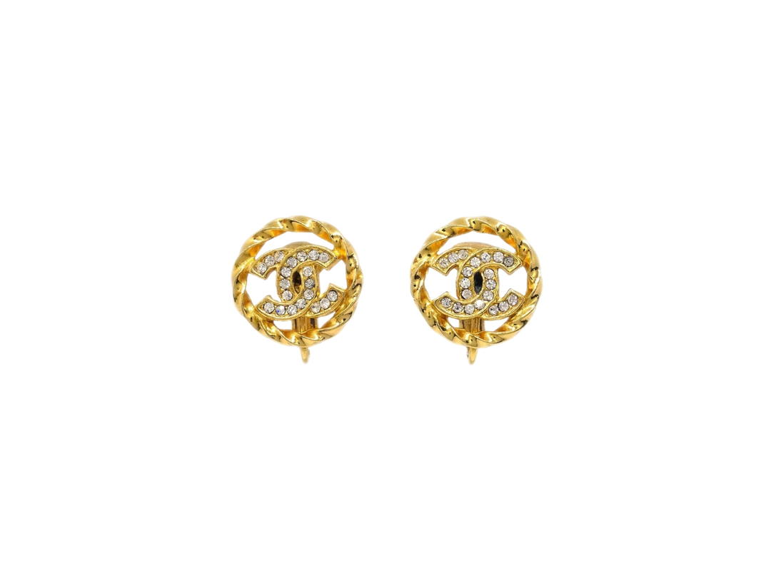 Chanel Chanel Vintage CC Ear Clips  Gold