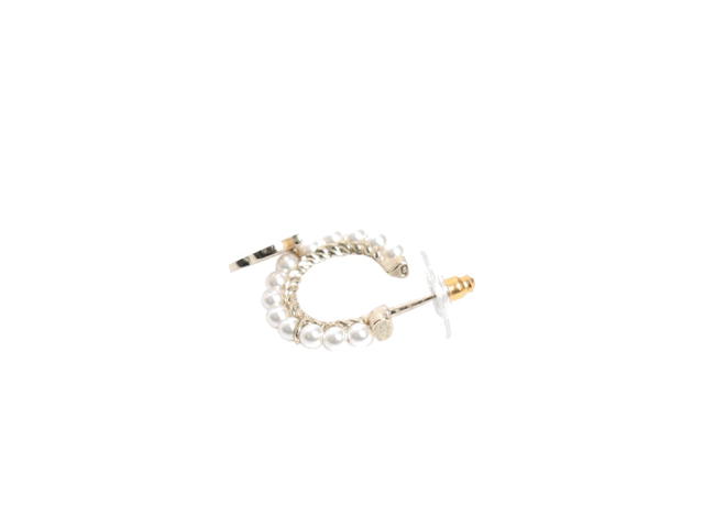 Chanel Chanel Sleeper Earrings Gold Pearl - view 3