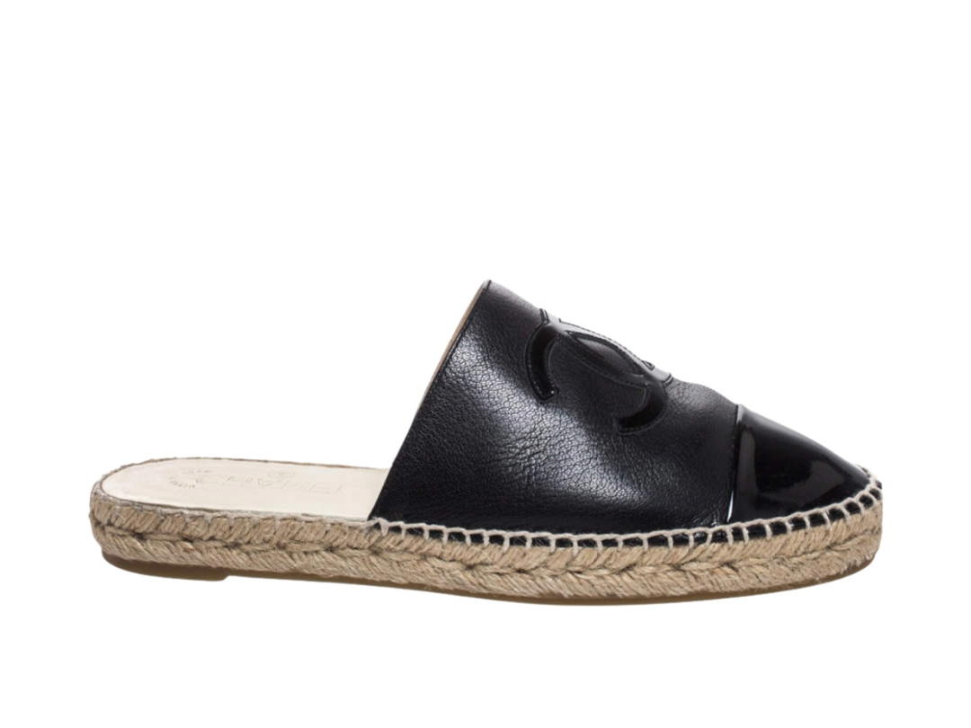 Chanel Chanel CC Cap Toe Espadrilles Black