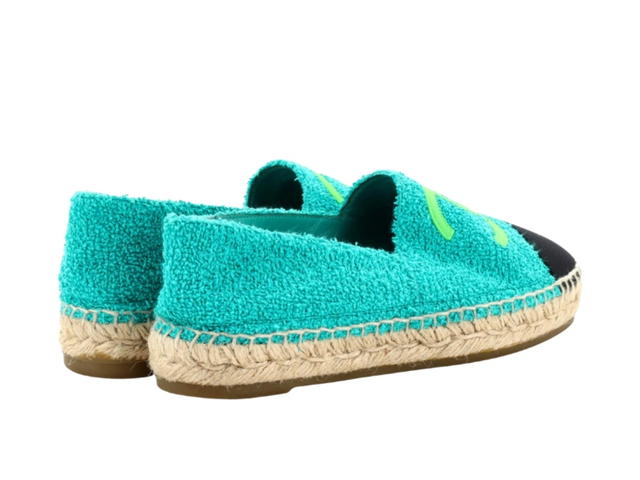 Chanel Chanel CC Cap Toe Espadrilles Terry Cloth Blue (Women's) - view 3