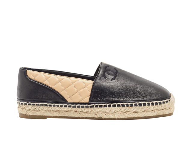 Chanel Chanel CC Espadrille Beige Black (Women's) - view 1