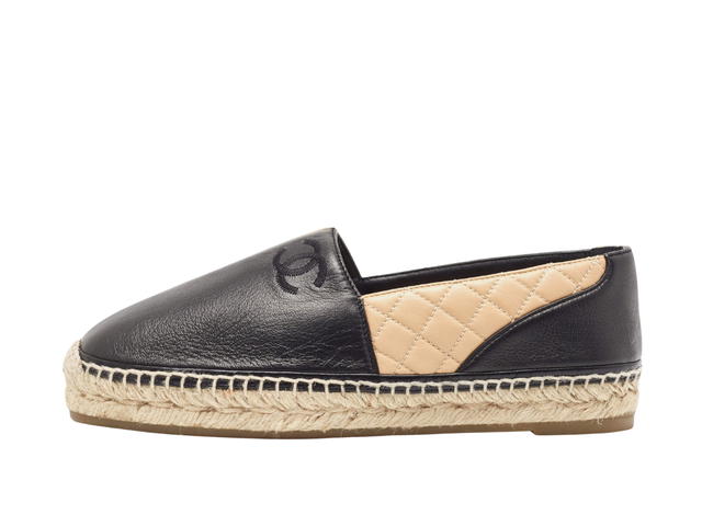Chanel Chanel CC Espadrille Beige Black (Women's) - view 2