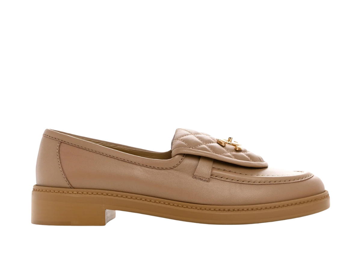Chanel Chanel CC Turnlock Loafers Beige