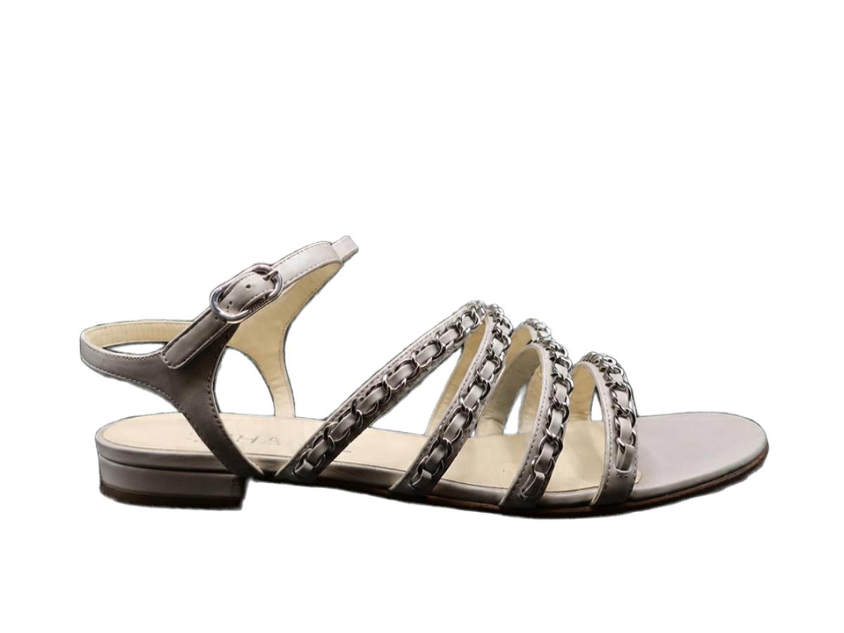 Chanel Chanel  Flat Sandals White (W)