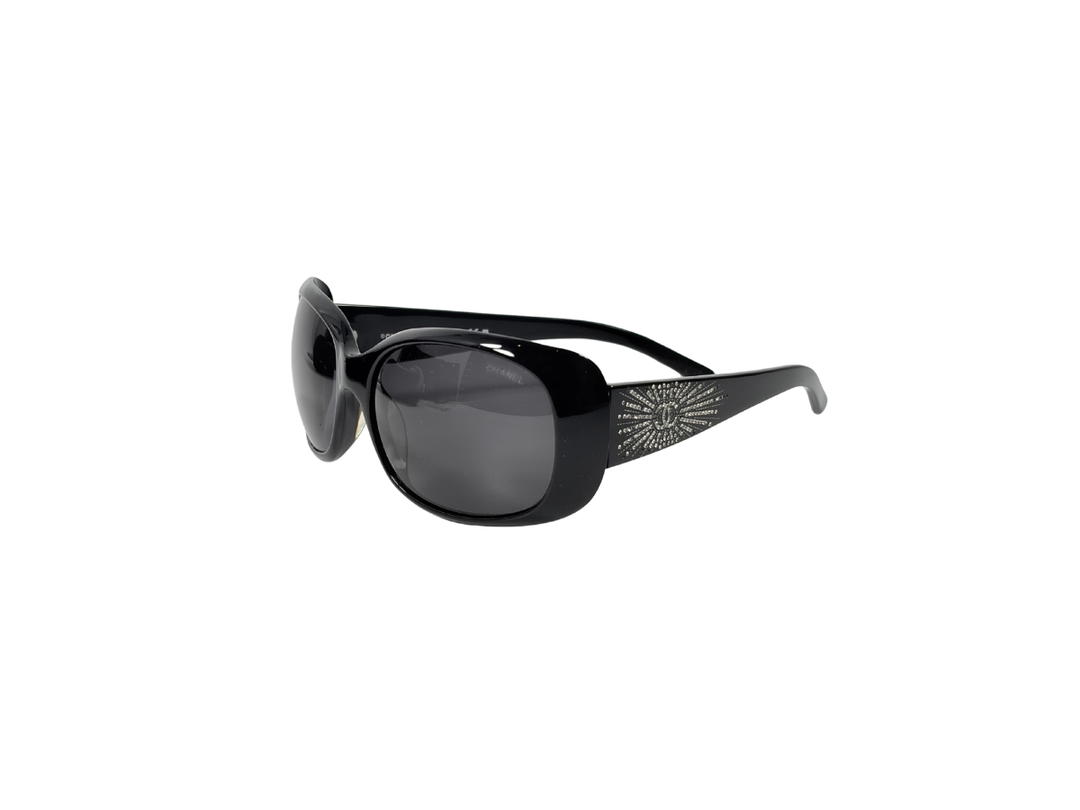 Chanel Chanel Crystal CC Logo Sunglasses Black