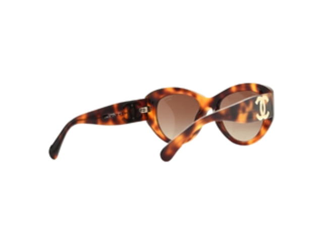 Chanel Chanel Large CC Sunglasses In Tortoise Butterfly Acetate With Brown Polarized Lenses - view 4